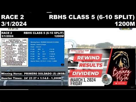 mmtci race result and dividend|MMTCI RACE REWIND RESULTS AND DIVIDENDS OF .